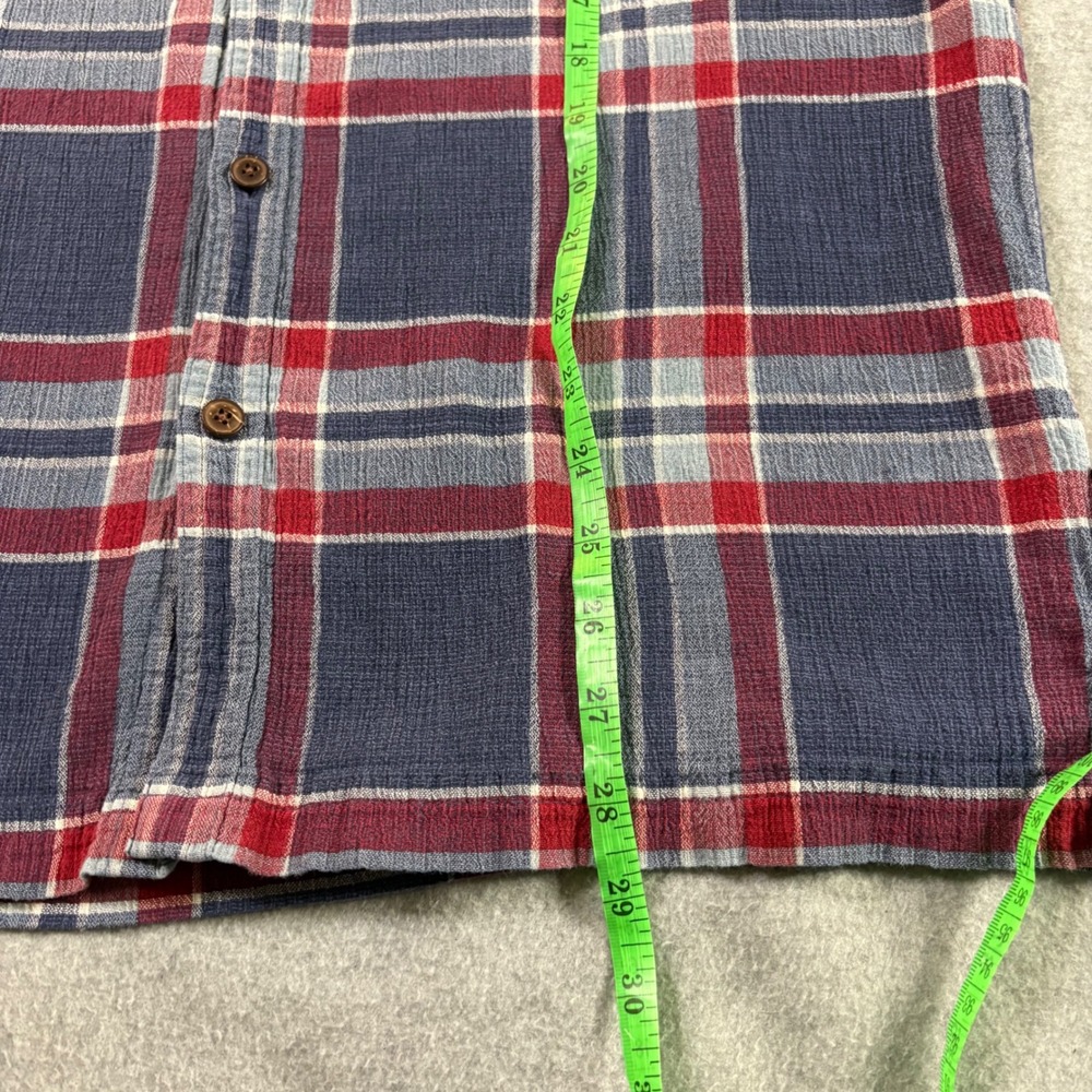 Patagonia Mens L Plaid Organic Cotton Short Sleeve Pucker Weave Button Down - Picture 7 of 7